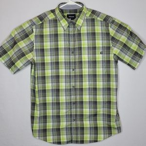 Marmot Plaid Shirt, Medium, Green/Grey